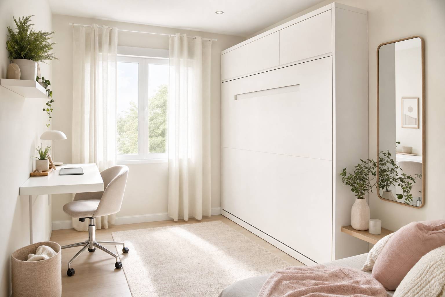 Cómo decorar una habitación abatible para que parezca más amplia y luminosa